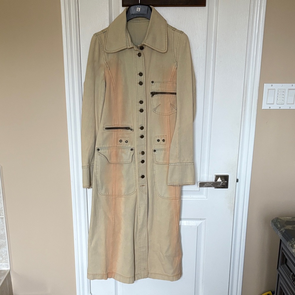 Stylish Beige Women's Trench Coat